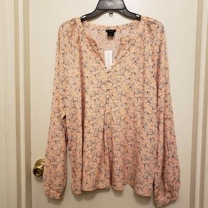 Ann Taylor Blush Crane Top